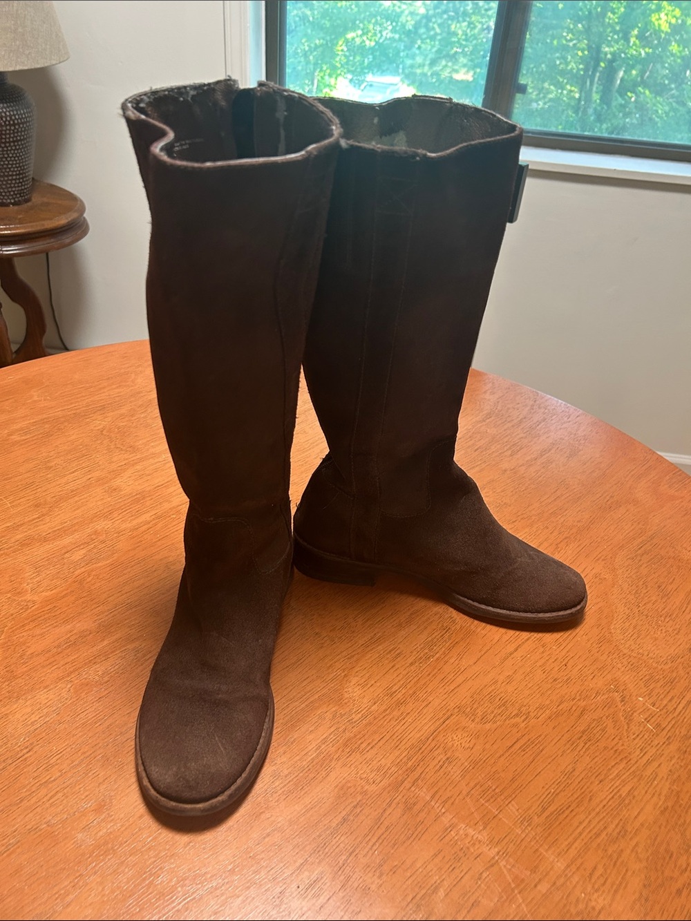 Suede Riding Boots